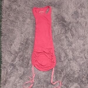 Vibrant Pink Ruched Dress